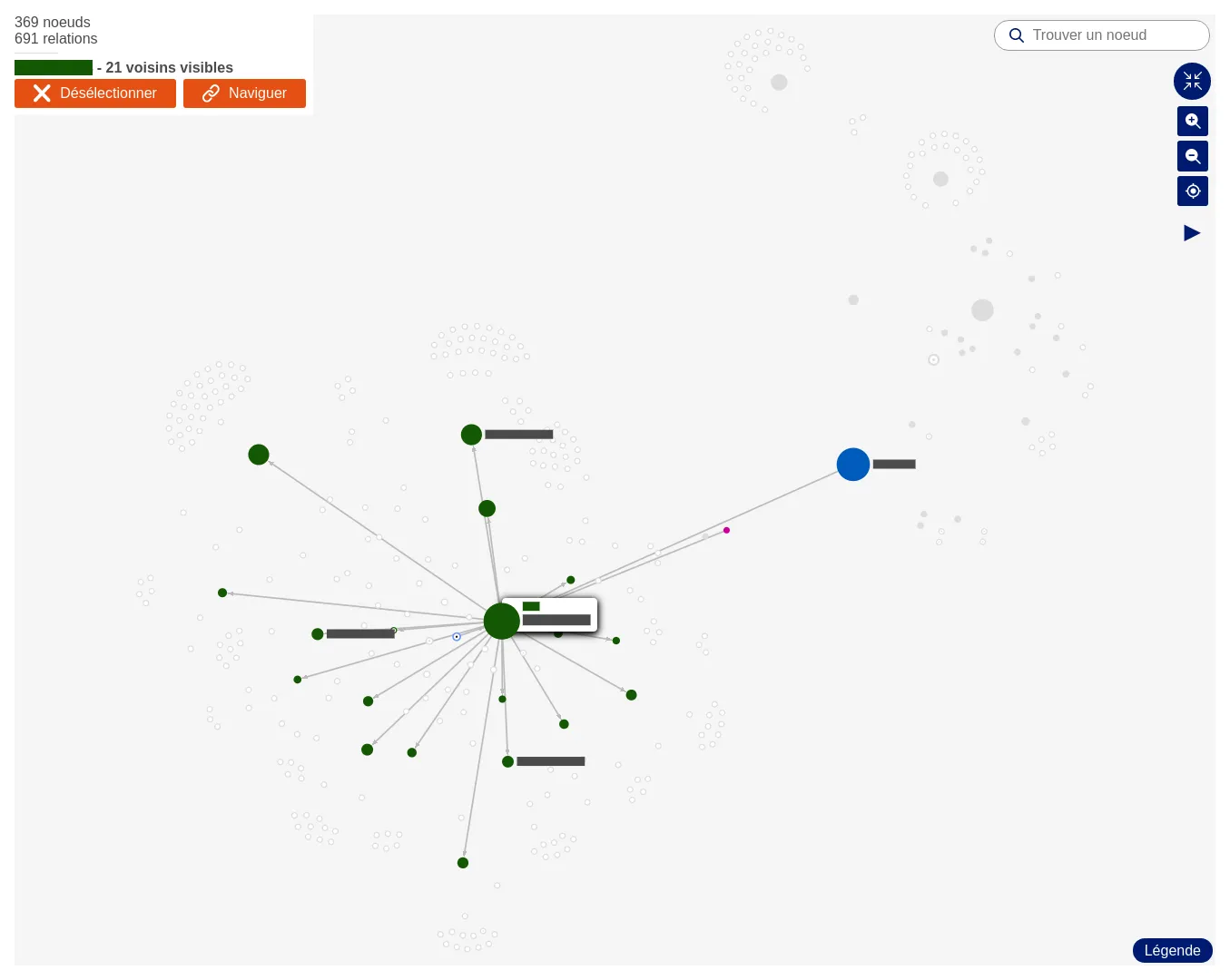 Fullscreen network exploration